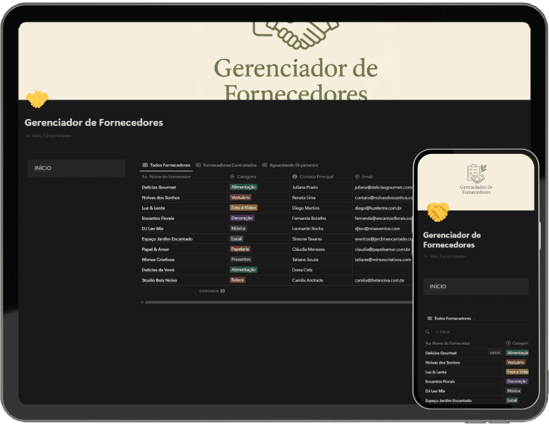 📋 Gerenciamento de fornecedores.